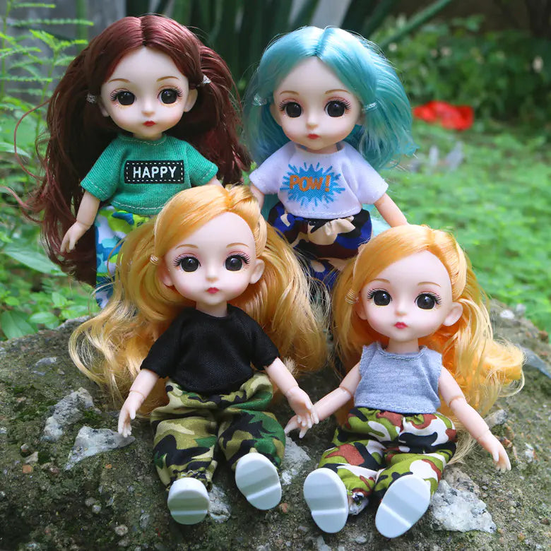 16-17cm Casual Dress Set for 6-inch Doll with Joints